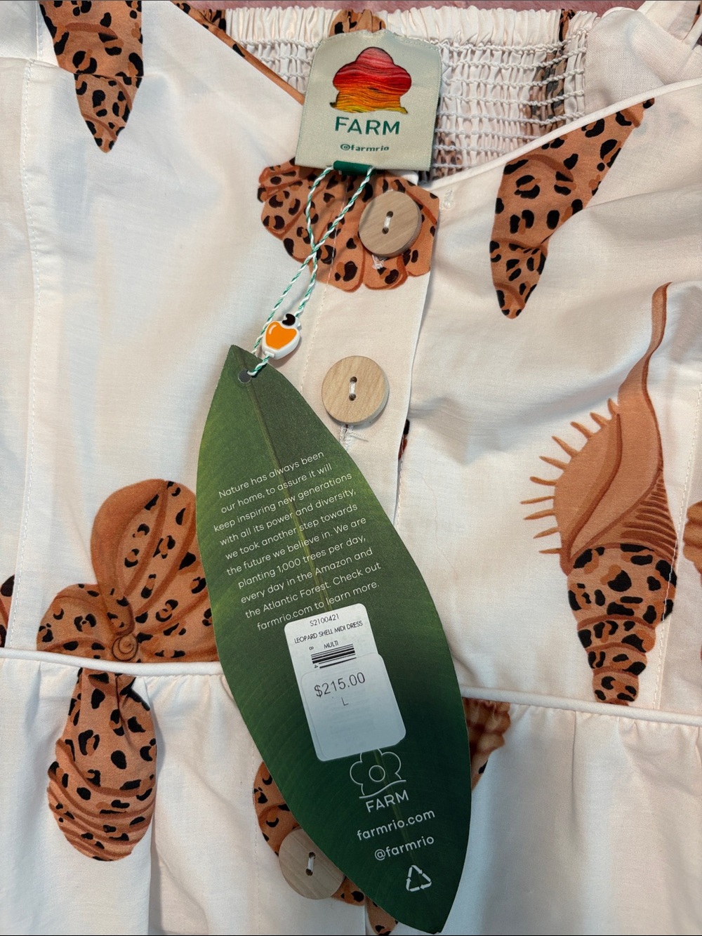 NWT Farm Rio Leopard Shell Midi Dress - Picture 6 of 8